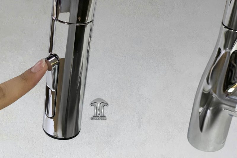 Vòi rửa chén nóng lạnh cao cấp có rút dây KM6061EC - Hometech - Hình ảnh 7