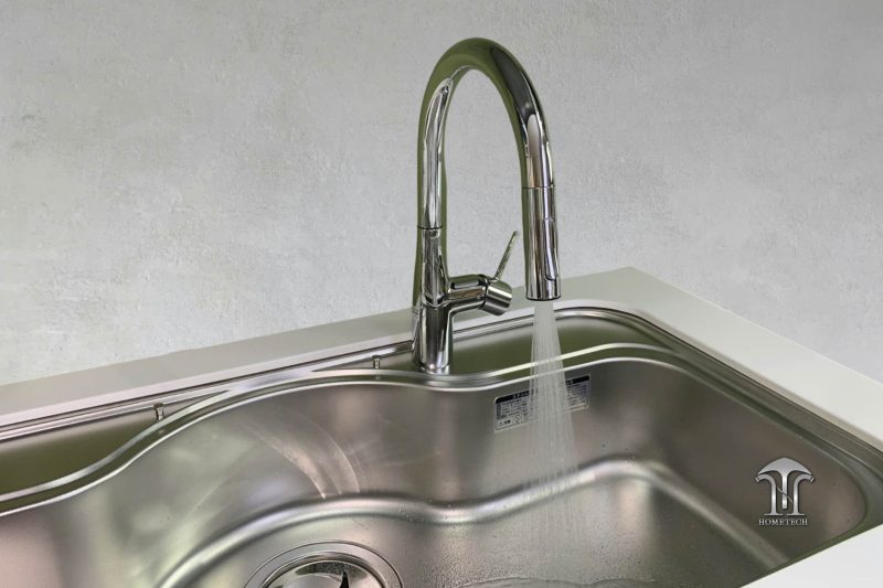 Vòi rửa chén nóng lạnh cao cấp có rút dây KM6061EC - Hometech - Hình ảnh 4