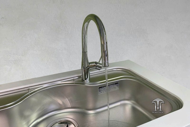 Vòi rửa chén nóng lạnh cao cấp có rút dây KM6061EC - Hometech - Hình ảnh 3
