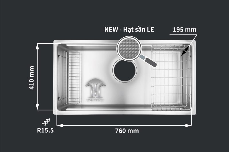 Chậu 1 Hộc NEW JS15 - LEJSN - K 2F FS