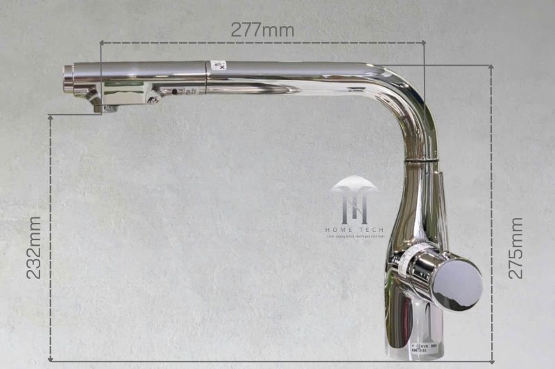 Vòi rửa bát nóng lạnh có rút dây cao cấp KM6101EC - Hình ảnh 8