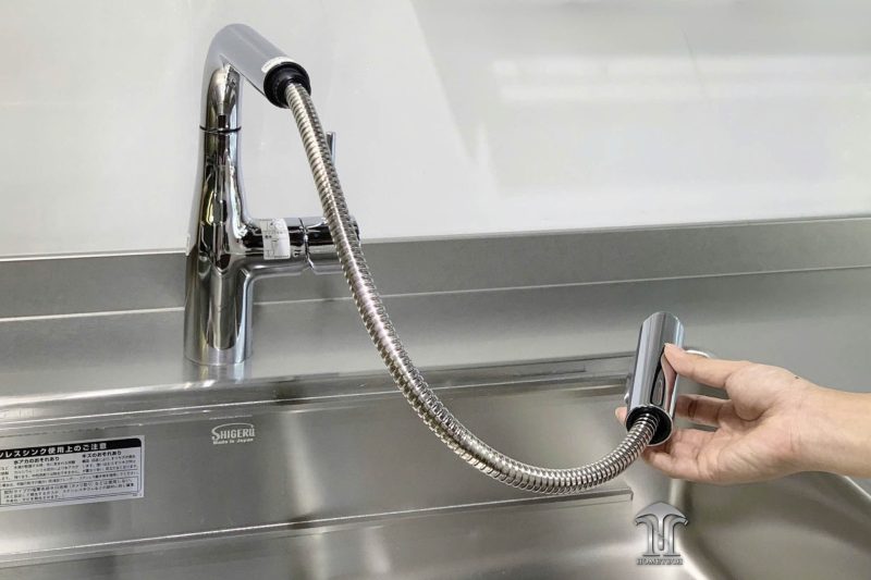 Vòi rửa bát nóng lạnh có rút dây cao cấp KM6101EC - Hình ảnh 7
