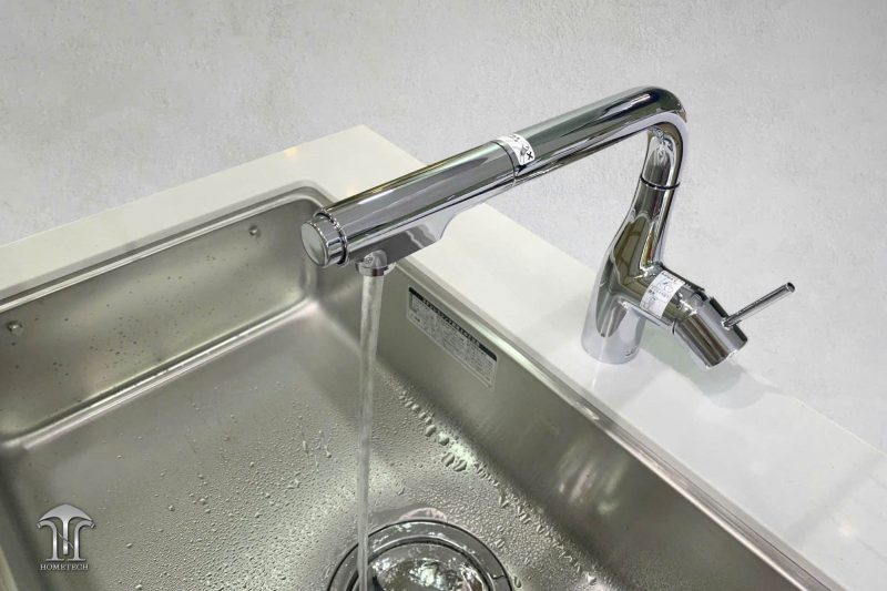 Vòi rửa bát nóng lạnh có rút dây cao cấp KM6101EC - Hình ảnh 4