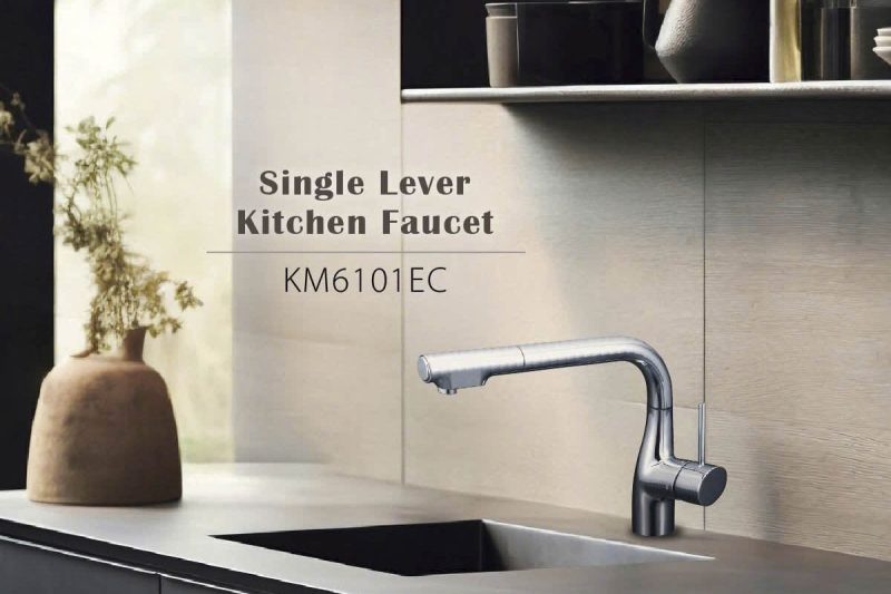 Vòi rửa bát nóng lạnh có rút dây cao cấp KM6101EC - Hình ảnh 10