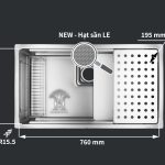 Chậu 1 hộc NEW JS15- LE JSM K 3F FS