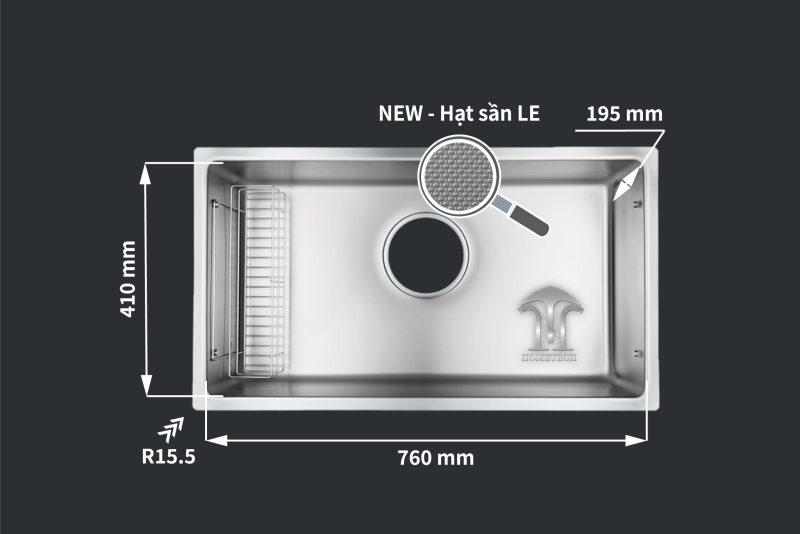 Chậu rửa bát 1 hộc nội địa Nhật NEW JS15- LE JSN K FS