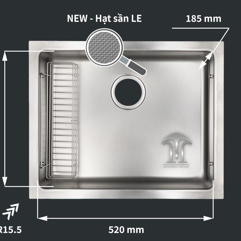 Chậu rửa 1 hộc Shigeru LE - JSSB K 2F FS