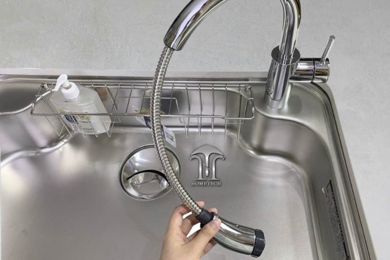 Vòi rửa bát có rút dây KM708G cao cấp - Hình ảnh 5